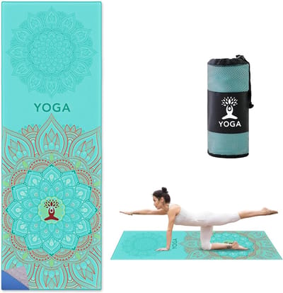Non-Slip Yoga Handdoek 185 x 63 cm, Sneldrogend en Zacht, Ideaal voor Yoga, Pilates en Reizen