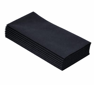 Servet Airlaid Zwart 40x40cm 1/8 vouw - 1.000 st/ds.