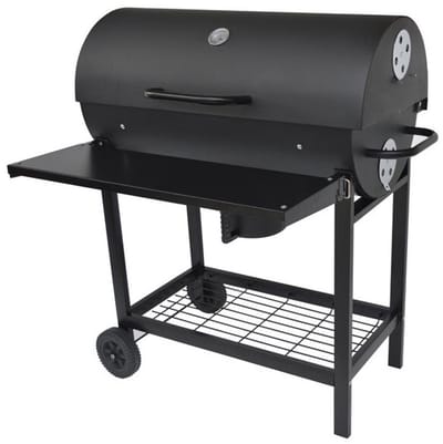 Houtskoolbarbecue met Deksel en Wielen Fieldmann FZG 1007 Zwart