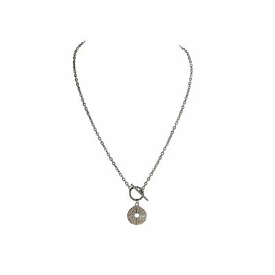 FlowJewels - ketting - stainless steel - met hanger - zilver kleurig