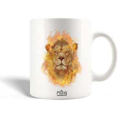 Mug en Céramique Fonds d'écran Lion de feu