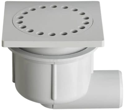 Waterklus Vloerput Met Zij-uitloop - Grijs - 10 x 10 cm