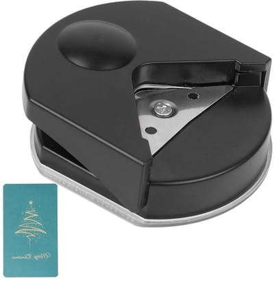 Papier Hoeksnijder - Hoekafronder Pons - Kaarten Maken - Geïntegreerde Opvangbak - 4mm Radius - Zwart