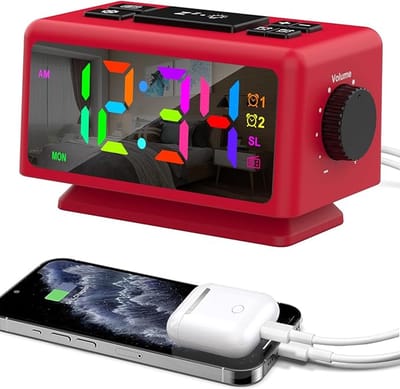 Verte Wekkerradio Op Netstroom - Digitale Wekker - Verte Wekkerradio Op Netstroom - Digitale Wekker - 11 Lichtmodi - Wekkers Digitaal - Digitaal Display - Snoozefunctie Van 5 Tot 60 Minuten