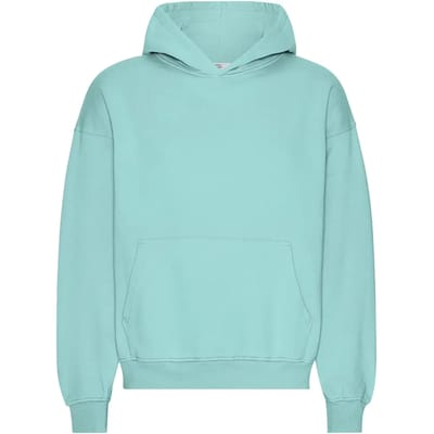 Oversized sweatshirt met capuchon Colorful Standard Organic Teal Blue