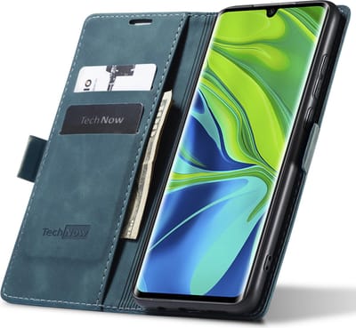 Hoesje geschikt voor Xiaomi Note 10 Pro - Book Case Leer Slimline Blauw