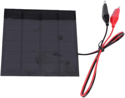 Zonnepaneel - Zonne-energiebord - Doe-het-zelf projecten - Monokristallijn silicium - 6V 2W - Zwart