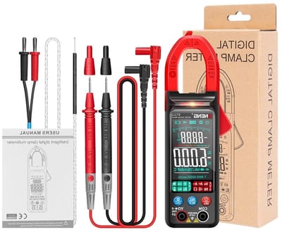 Digitale Stroomtang - Ampèremeter Multimeter - Elektrische Tests - Kleurenscherm - 400A - Rood