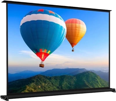 Draagbaar Projectiescherm - Intrekbaar Scherm - Thuisbioscoop - Lichtgewicht Aluminium Behuizing - 40 inch 16:9 - Wit