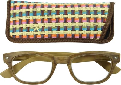Lilly&June Leesbril Brushed Bruin +1 - Met Bijpassend Etui