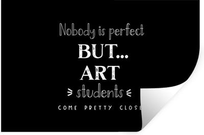 Muurstickers - Sticker Folie - Kunst - Quotes - Studeren - Studenten - 30x20 cm - Plakfolie - Muurstickers Kinderkamer - Zelfklevend Behang - Zelfklevend behangpapier - Stickerfolie