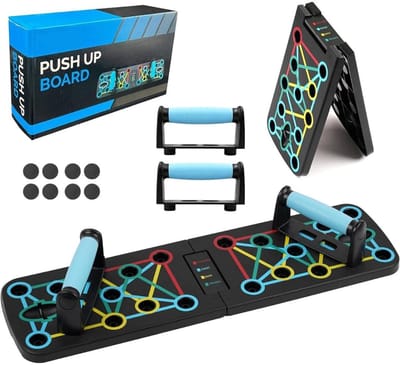 RONN® Push-upbord - Parallettes - Push-upbord - Zwart - 64cm x 18cm x 2cm