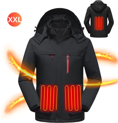 Nivard Verwarmde Jas - Heating Jacket - Thermo Jas - Elektrische Kleding - Jas Met Verwarming - Extra Comfortabel - Heren - Maat XXL - Zwart