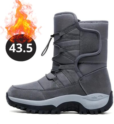 Bovista Snowboots - Sneeuwschoenen - Sneeuwboots - Heren - Wintersport - Ski - Skischoenen - Grijs - 43.5 - Fleece