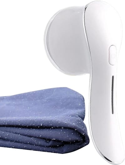 Ontpillingsapparaat - Pluisjesverwijderaar Stoffen Scheerapparaat - Kleding Onderhouden - Zesmes Systeem - 16x7.5 cm - Wit