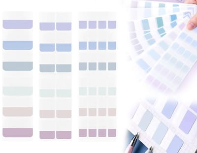 Dailygoods- Etiketten Set van 420 Stuks - Zelfklevende Etiketten - Beschrijfbare Pagina Markeringen - Herbruikbare Tabbladen - Gekleurde Bladwijzers - Hoogwaardig PET Materiaal - Labelstickers