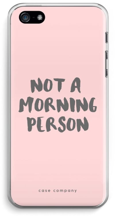 Case Company® - Hoesje geschikt voor iPhone 5 / 5S / SE (2016) hoesje - Morning person - Soft Cover Telefoonhoesje - Bescherming aan alle Kanten en Schermrand