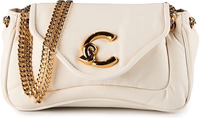Coccinelle C-Me Fluffy Schoudertas Leder 21 cm - Dames - pearl-pearl