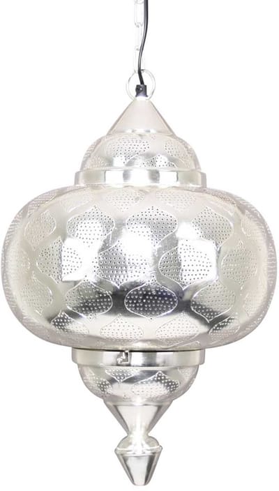 Safaary - Oosterse Hanglamp Zaina Zilver Ø 33 x 52cm
