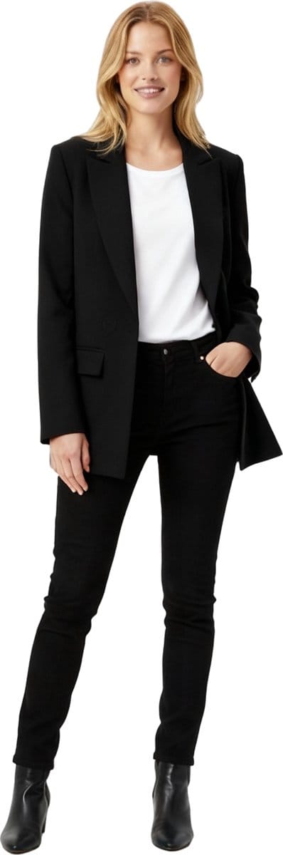Oversized Blazer Dames - Colbert - Mode - Zwart - Maat S