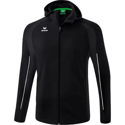 Erima Liga Star Trainingsjack Met Capuchon Kinderen - Wit / Zwart | Maat: 164