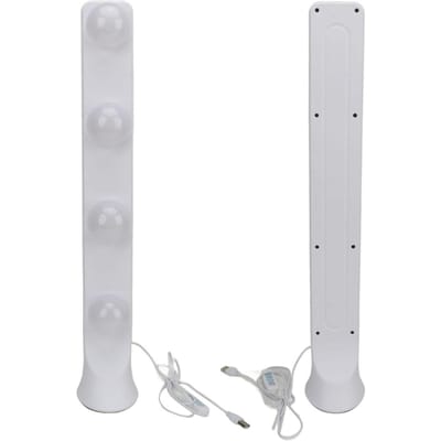 Lumières LED pour coiffeuse 4 ampoules LED Lumière de maquillage portable 3 températures de couleur Lumière d'appoint pour diffusion en direct blanc