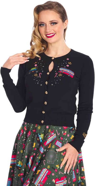Banned - The Queens Cab Cardigan - S - Zwart
