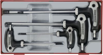 Teng Tools TTTX7 7-delige TX set met T-hendel in tc-tray