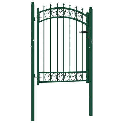 vidaXL - Hekpoort - EMMEN - met - stalen - pinnen - 103x109,5 - cm - groen