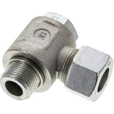 20S & M27x2 Verzinkt Stalen Swivel Joint Snijringkoppeling Buitendraad 400bar Draaibaar ISO 8434-1