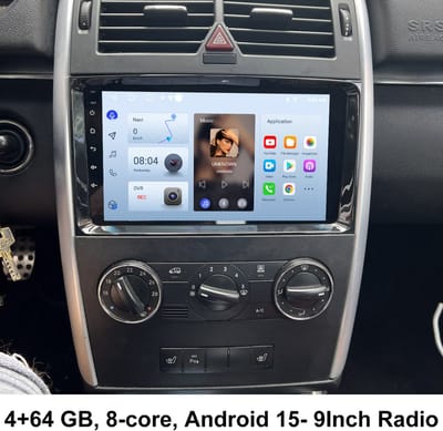 Junsun Android 15 Autoradio Geschikt Voor Mercedes Benz A/B Klasse W169 W639 W245 W906 Vito Accessoires, 4GB+64GB, Draadloze CarPlay, DAB+, GPS-Navigatie, Bluetooth, 9-inch Touchscreen, DSP, Octa-core processor & KAM