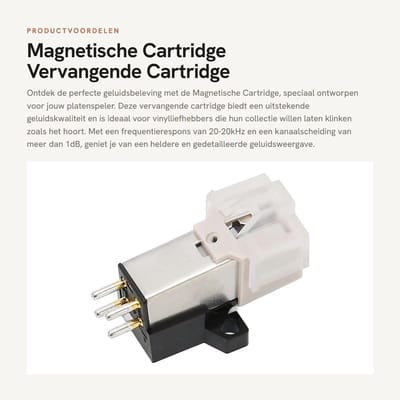 Dailygoods- Magnetische Cartridge Vervangend Model AT 3600L - Bewegende Magneet - Vinylplatenspeler - Metaal/ABS - 4,2mV Uitvoer - 20-20kHz Frequentierespons - Platenspeler Cartridge