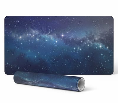 Antislip beschermmat voor bureau met sterrenhemelprint, 90x45 cm
