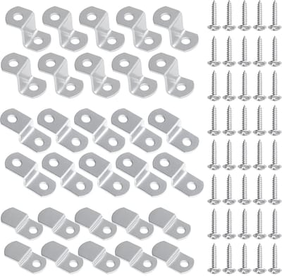 Dailygoods- Foto Lijst Clips 30 Stuks - Z Hoek Beugels - Bevestigingsclips - Inclusief 50 Schroeven - Geschikt voor Schilderijen/Mirrors - Stalen Constructie - Lijstclips