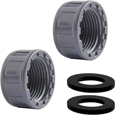 2 Stuks Draad Fitting Kap voor 40mm Afvoer, PVC Blanking Stopkap met Ring, Ideaal voor Waterafvoer en Sanitairtoepassingen