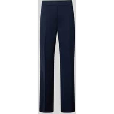 Regular fit rechte broek van viscosemix model 'Editta'