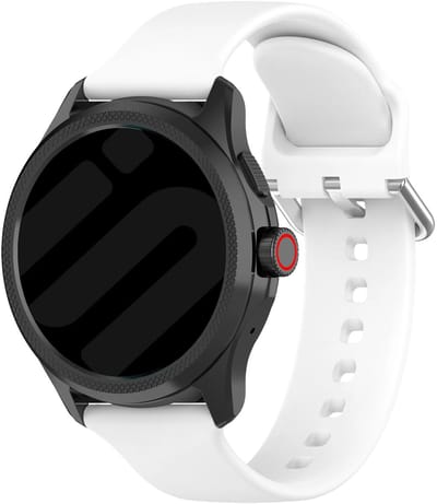 Strap-it Universele 24mm Siliconen Horlogeband geschikt voor Garmin Fenix 9 (Pro) 51mm / Fenix 8 (Pro) 51mm / Garmin Fenix 7x (Pro - Sapphire Solar) / Fenix 6x (Pro - Sapphire) / Fenix 5x (Plus) / Fenix 3 / Epix Pro (Gen 2 - 51mm) - Wit