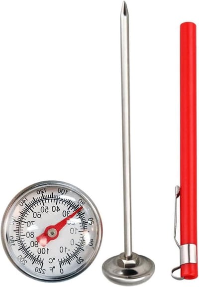 Bodemthermometer Set - Grondtemperatuurmeter - Plantenverzorging - Roestvrij staal - 2 stuks 127mm - Zilver