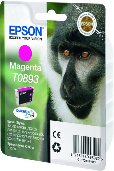 Epson Monkey T0893 Aap DURABrite Ultra afzonderlijke magenta inkt