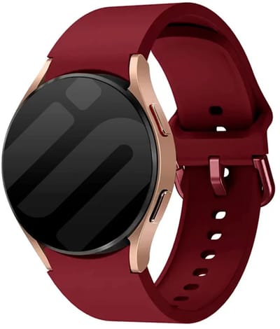 Strap-it siliconen bandje met gesp geschikt voor Samung Galaxy Watch 7 (40 & 44mm) / Galaxy Watch 6 (Classic) / Galaxy Watch 5 (Pro) / Galaxy Watch 4 (Classic) / Galaxy Watch FE - wijnrood