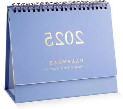 Bureaukalender 2024-2025 - Academische Staande Flip-Kalender voor School, Kantoor en Thuis (19x16cm)