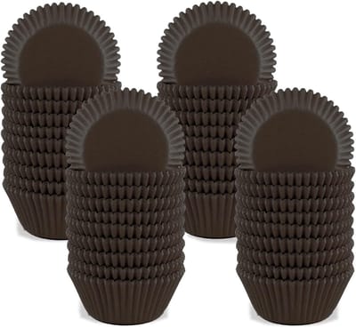 Dailygoods - 1000 Stuks Mini Papier Bakvormpjes voor Muffins en Cupcakes (Bruin)