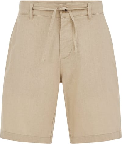 WE Fashion Heren relaxed fit comfort short van linnenmix