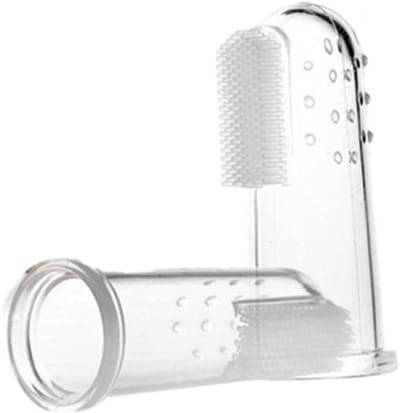 Vinger Tandenborstel - Baby Tandenborstel Tandvlees - Baby Mondverzorging - Zachte Siliconen - 5.4 x 2.3 cm - Transparant