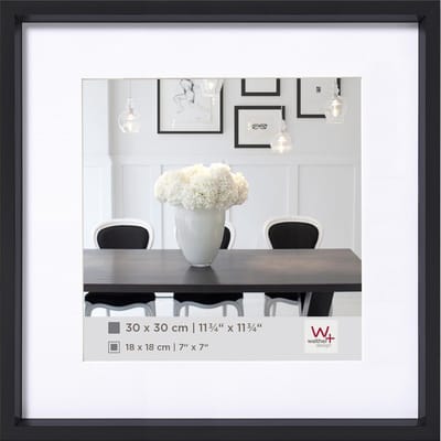 Walther Steel Style - Kunststof lijst - Fotoformaat 30x30cm - Zwart