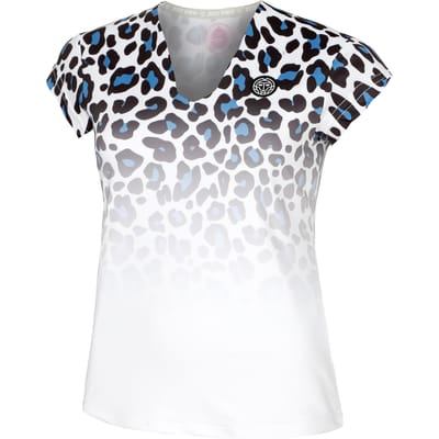 BIDI BADU Leoparty Styles V-Neck T-shirt Dames-Wit,Zwart