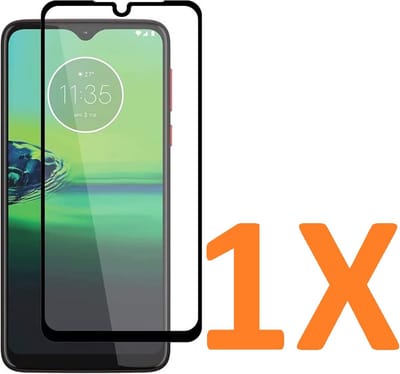 Screenprotector Glas - Full Tempered Glass Screen Protector Geschikt voor: Motorola Moto G8 Play  - 1X