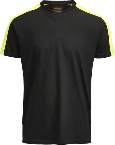 Jobman 5264 T-shirt 65526410 - Zwart/Geel - S