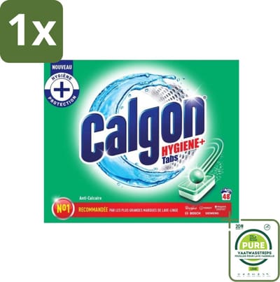 1 x Calgon - Wasmachinereiniger - Tegen Kalkaanslag - 48 Tabletten - Wasmachinereiniger - Kalkverwijderaar - Wasmachineonderhoud - Wasmachinetabletten - Wasmachine Reiniging