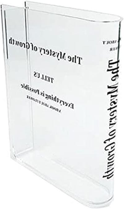 Boek Vaas - Acryl Bloemenhouder - Decoratieve Bloemen - Boekvorm Ontwerp - 26 cm Lengte - Helder